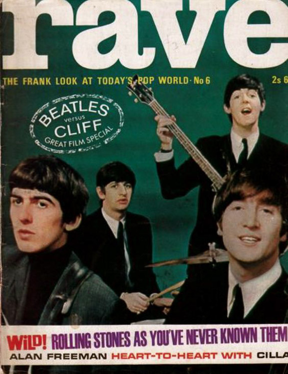 The Beatles, portada de la revista Rave Magazine